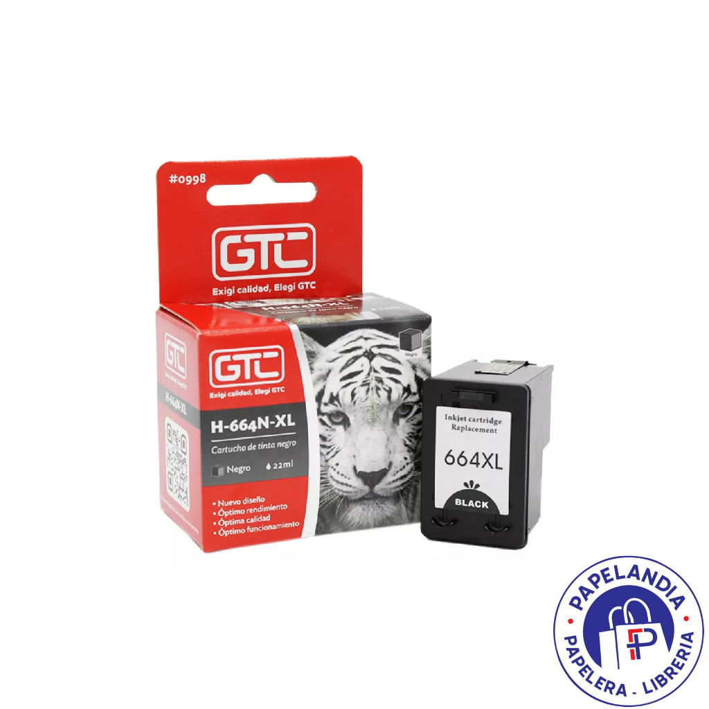 CARTUCHO 664 XL IMP NEGRO GTC