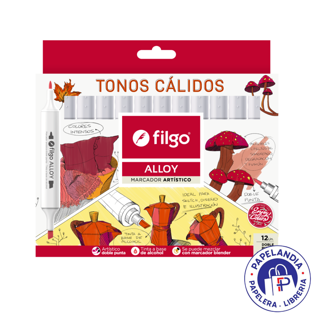 MARCADOR FILGO ALLOY CALIDOS X12