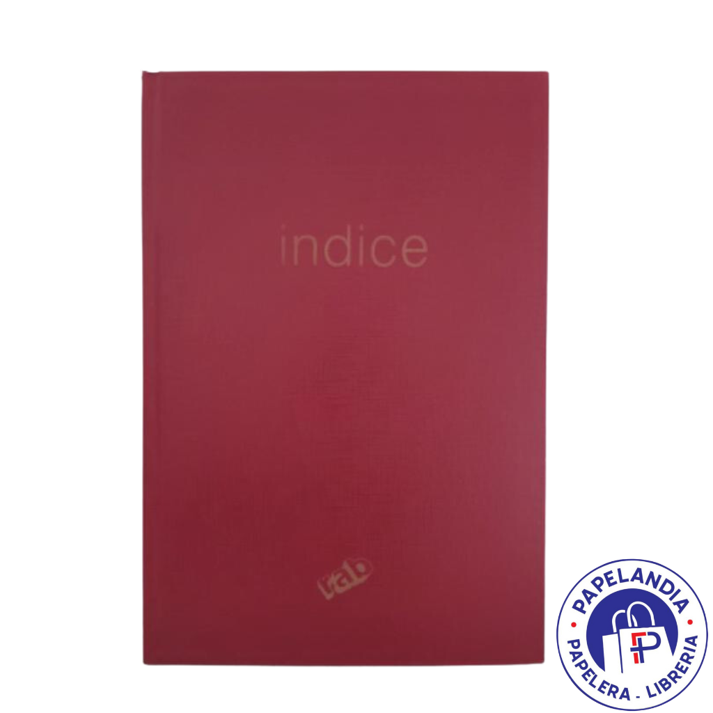 LIBRO INDICE 2 MANOS - 17 X 27 CM - TAPA DURA - 200 PAG. 2261/I
