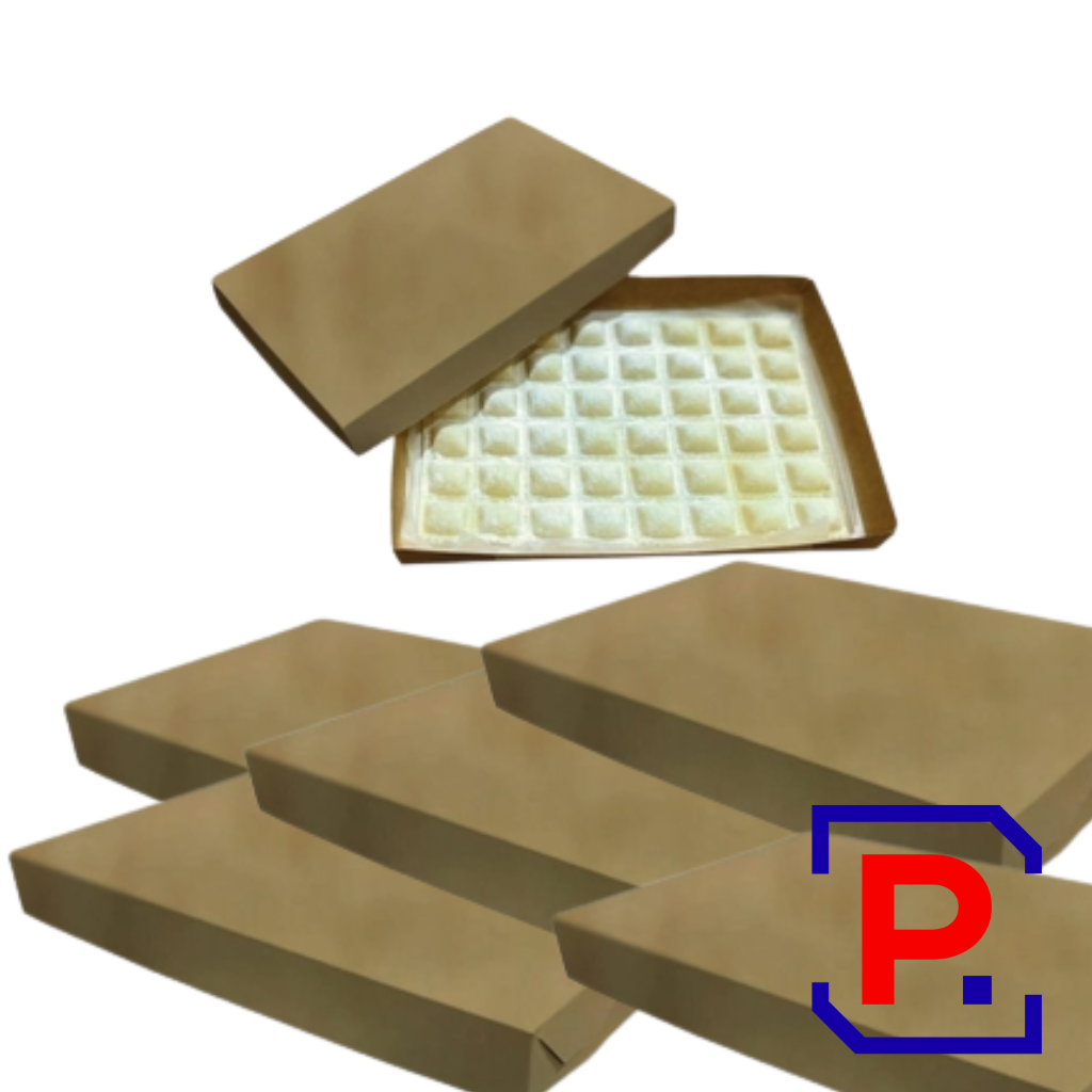 CAJA RAVIOL KRAFT MARRON MICROCORRUGADA PAQ X 100