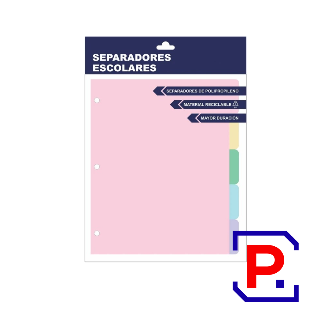 SEPARADOR ESCOLAR N°3 5 POSICIONES FRESH 2001/11