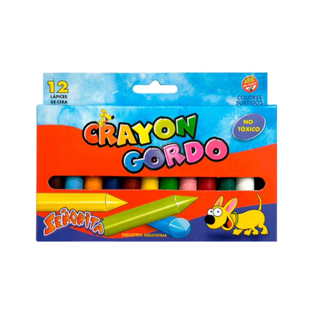 CRAYONES STA X 12 CERA GORDOS