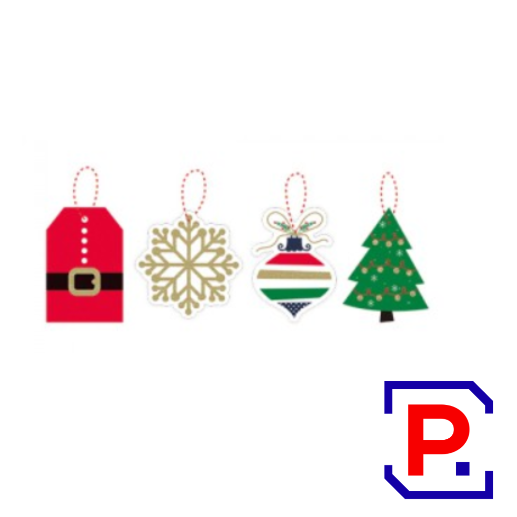 ETIQUETAS PARA REGALOS NAVIDAD 7,5X5CM X12 UN. RE03
