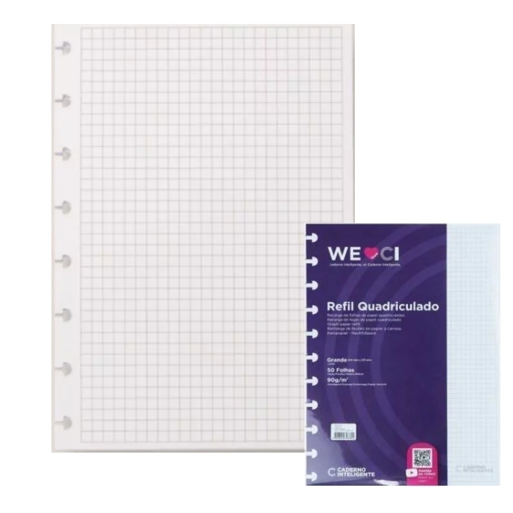 REPUESTO A5 CUADERNO INTELIGENTE 50HOJAS 90G # 096-145 CUADRICULADO