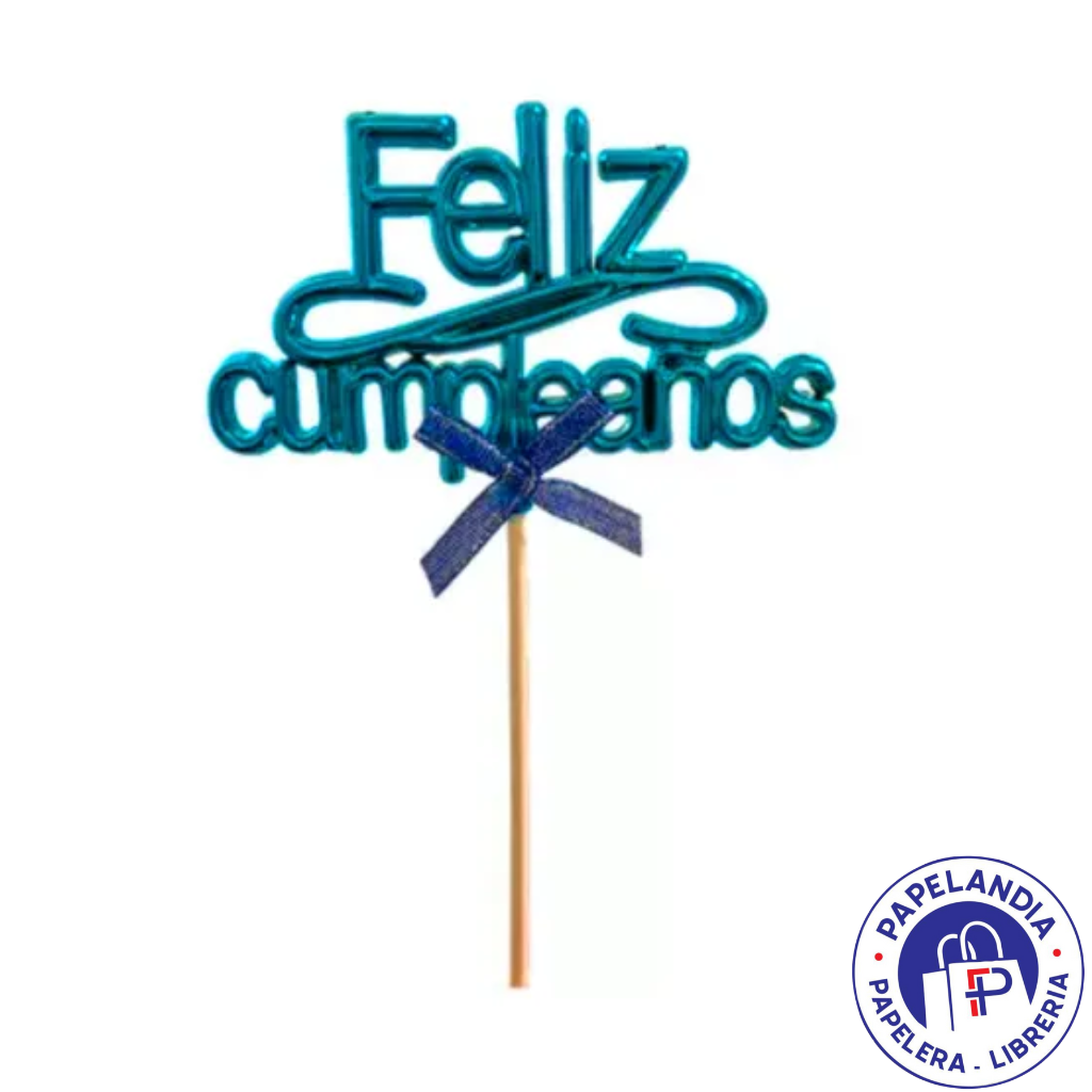 ADORNO PINCHE FELIZ CUMPLEAÑOS CELESTE PARTY TIME X1 73789