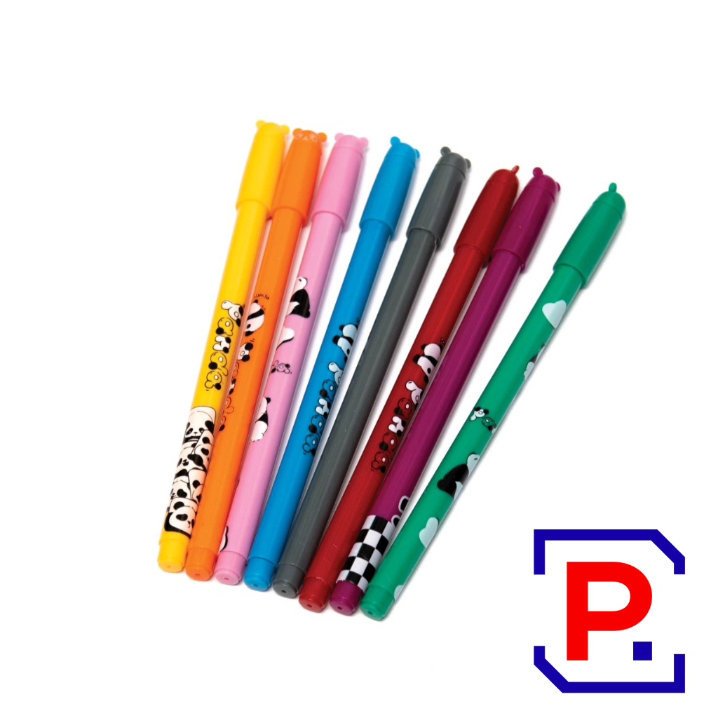 BOLIGRAFOS GEL PANDA X 8 COLORES CP021