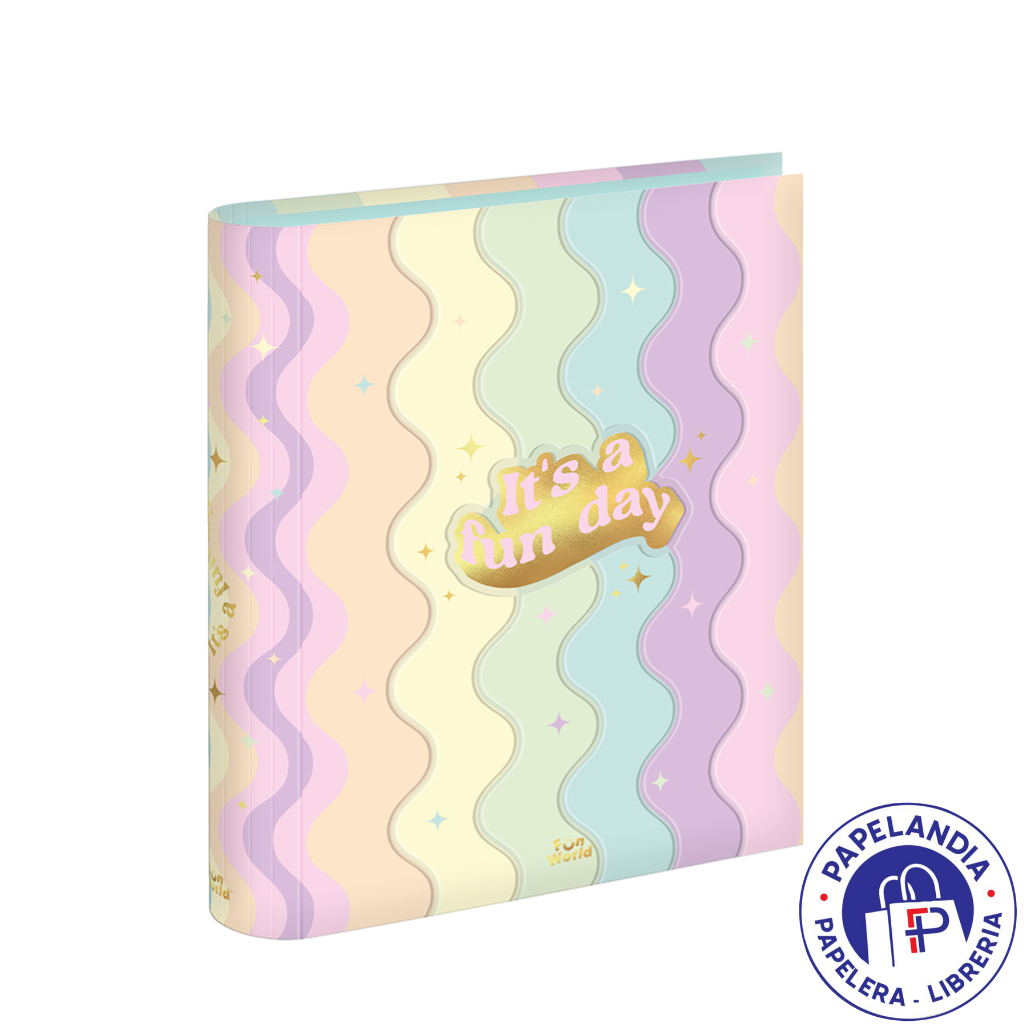 CARPETA 2X40 A4 FUN WORLD PASTEL 201092 (FUN DAY)