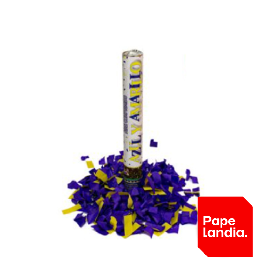 LANZAPAPELES CAÑON 40 CM AZUL Y AMARILLO LPI40AA