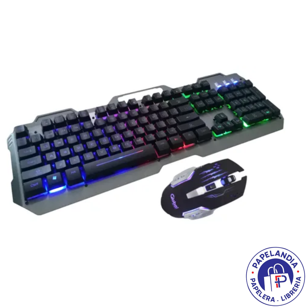 TECLADO Y MOUSE GAMER COMBO TECLADO METALICO KL151 RGB GLOBAL