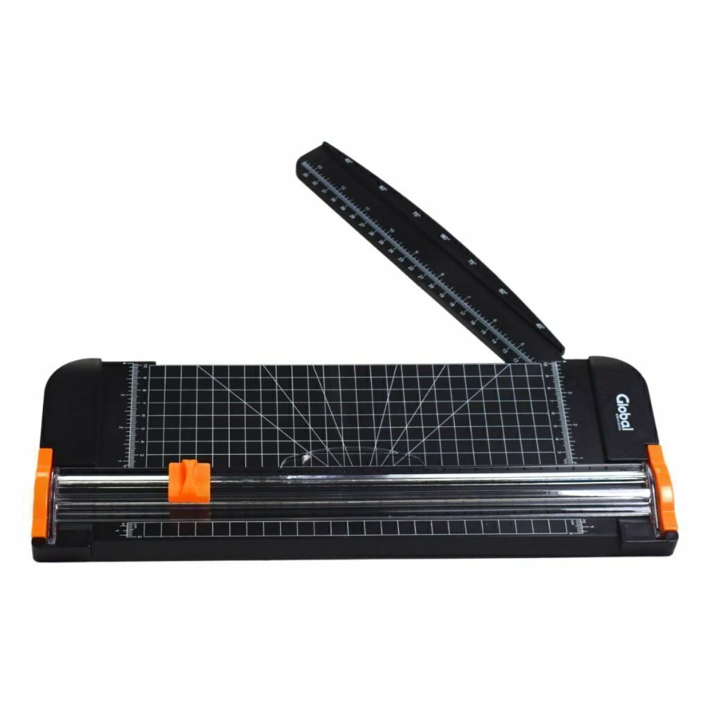 GUILLOTINA CIZALLA PLASTICA GLOBAL ROTATIVA A4 DE 310MM (10HJS 80GRS ) C/ REGLA EXTENSIBLE