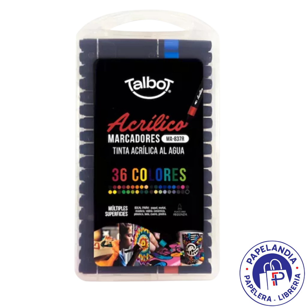 MARCADOR TALBOT ACRILICO VALIJA X 36U 7541