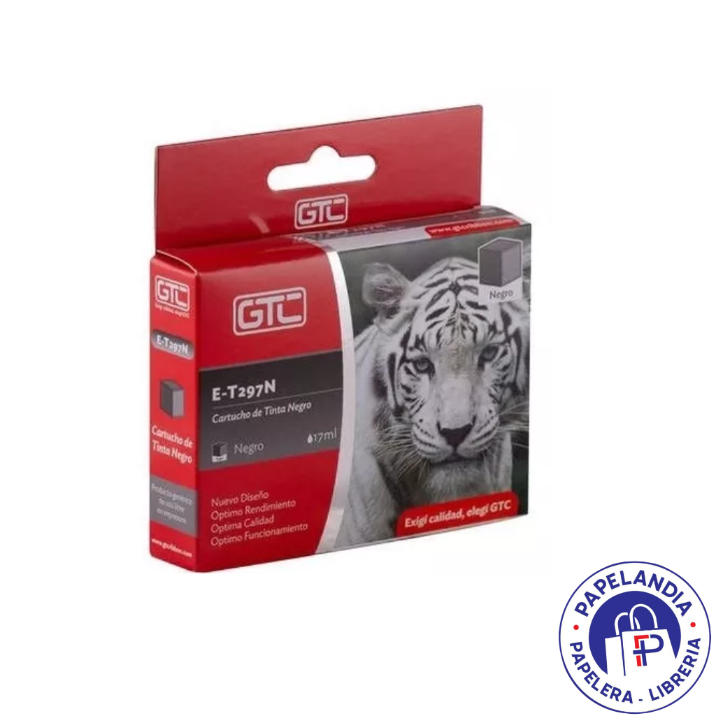 CARTUCHO ALTERNATIVO P / EPSON XP231/241/431/441 NEGRO GT-T 297N GTC