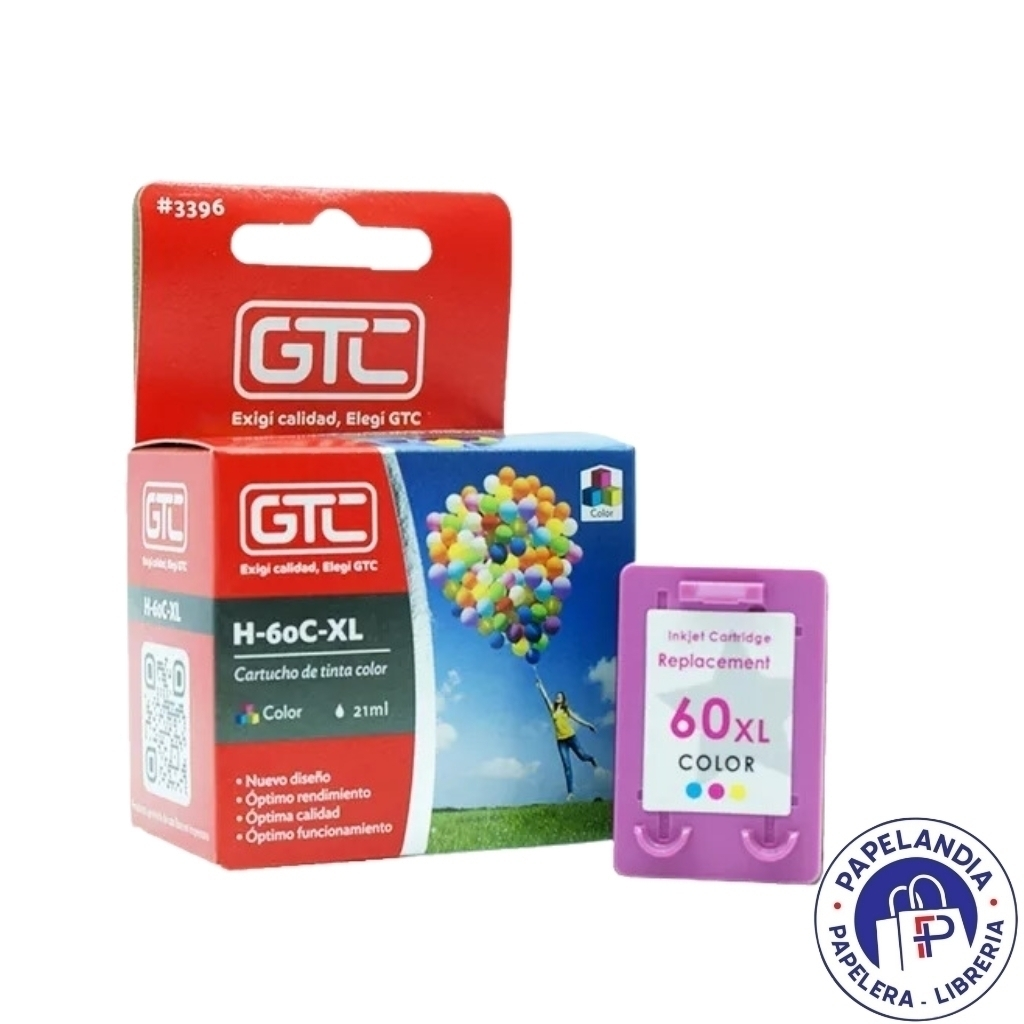 CARTUCHO ALTERNATIVO P / HP 60 XL COLOR 21ML GT-60C (C:100) GTC