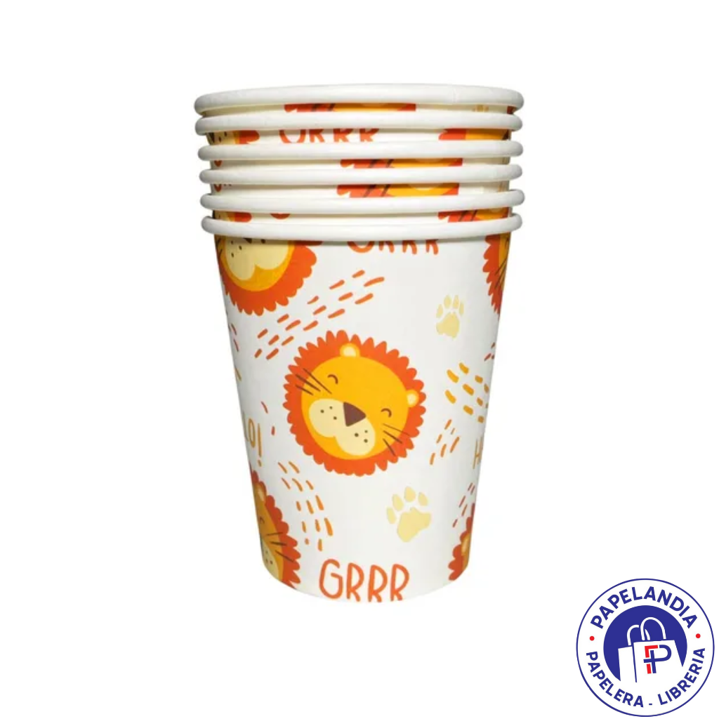 VASO DE POLIPAPEL LEON 266CC X 6 UN. DVA034
