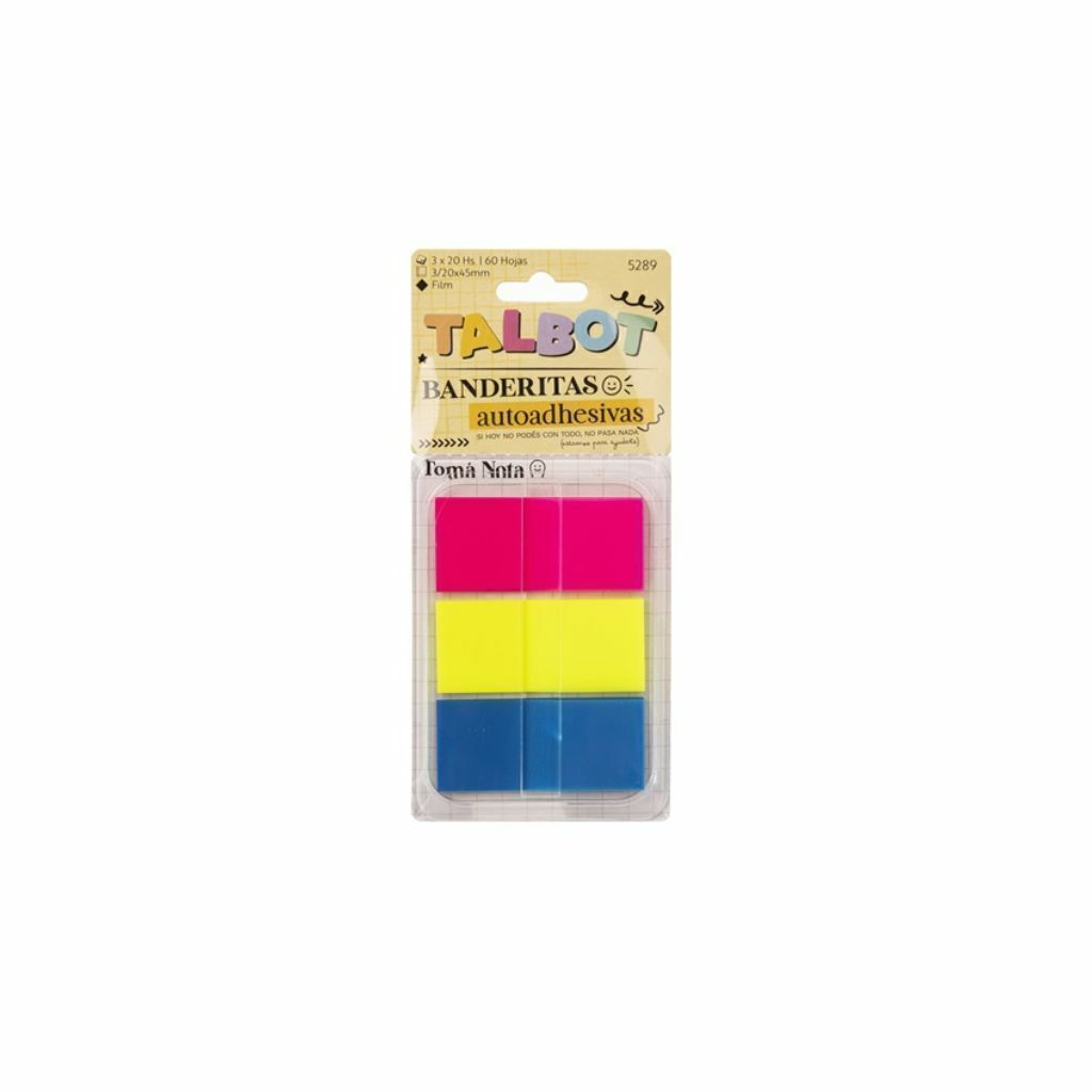 BANDERITAS TALBOT FILM POP UP X 60H X 3 COLOR 5289