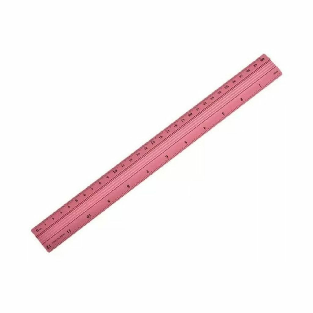 REGLA DE ALUMINIO PARA CORTE 30CM ROSA