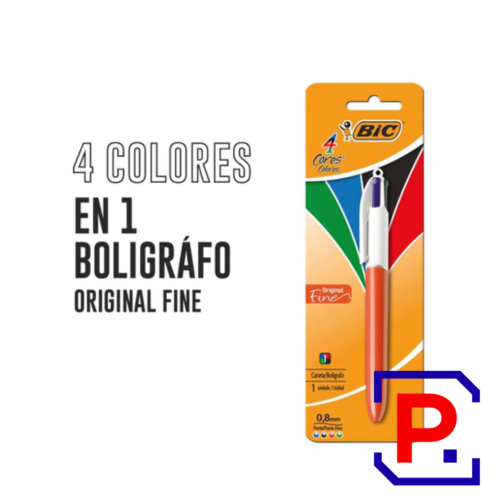 BOLIGRAFO BIC 4 COLORES 0.8 MM 9308635