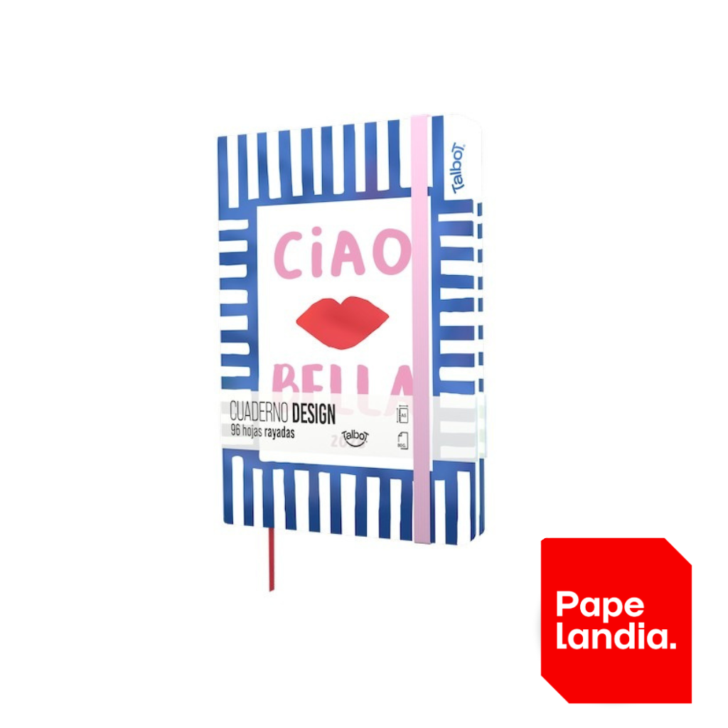 CUADERNO TALBOT DESIGN 14X21 CIAO BELLA COD: 3972
