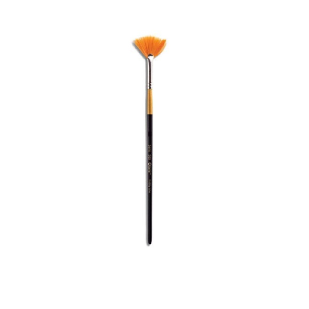PINCEL 8350 ABANICO NRO 4 FIBRA SINTETICA DORADA