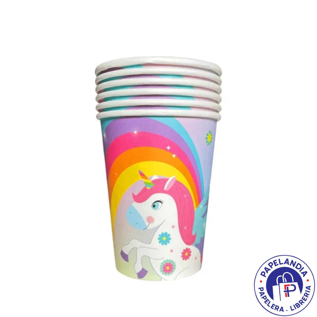VASO DE POLIPAPEL UNICORNIO SWEET 266CC X 6 UN. DVA014
