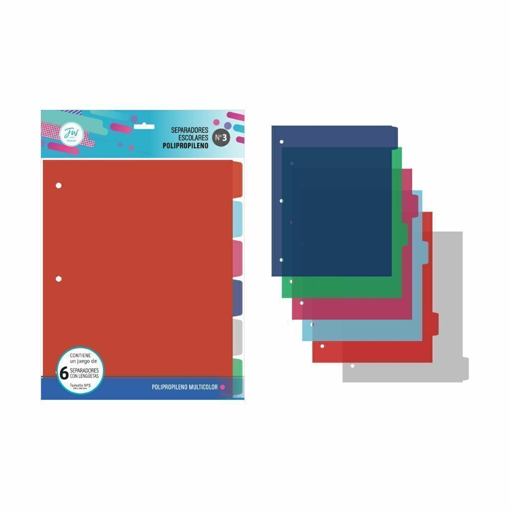 SEPARADOR FW ESCOLAR PP. COLORES CLASICOS 6288