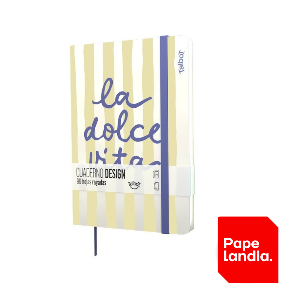 CUADERNO TALBOT DESIGN 14X21 DOLCE VITA COD: 3988