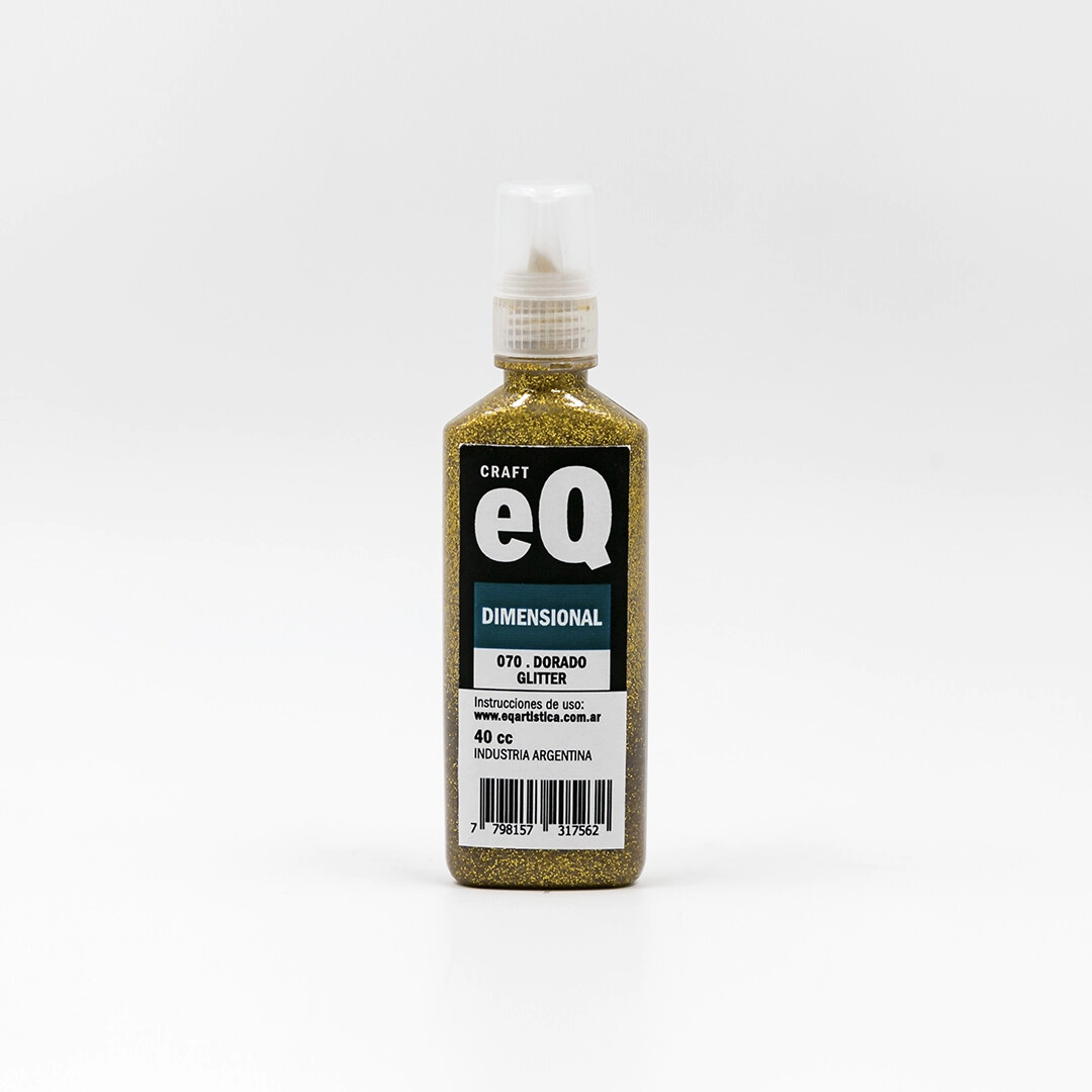 PINTURA DIMENSIONAL 3D GLITTER DORADO