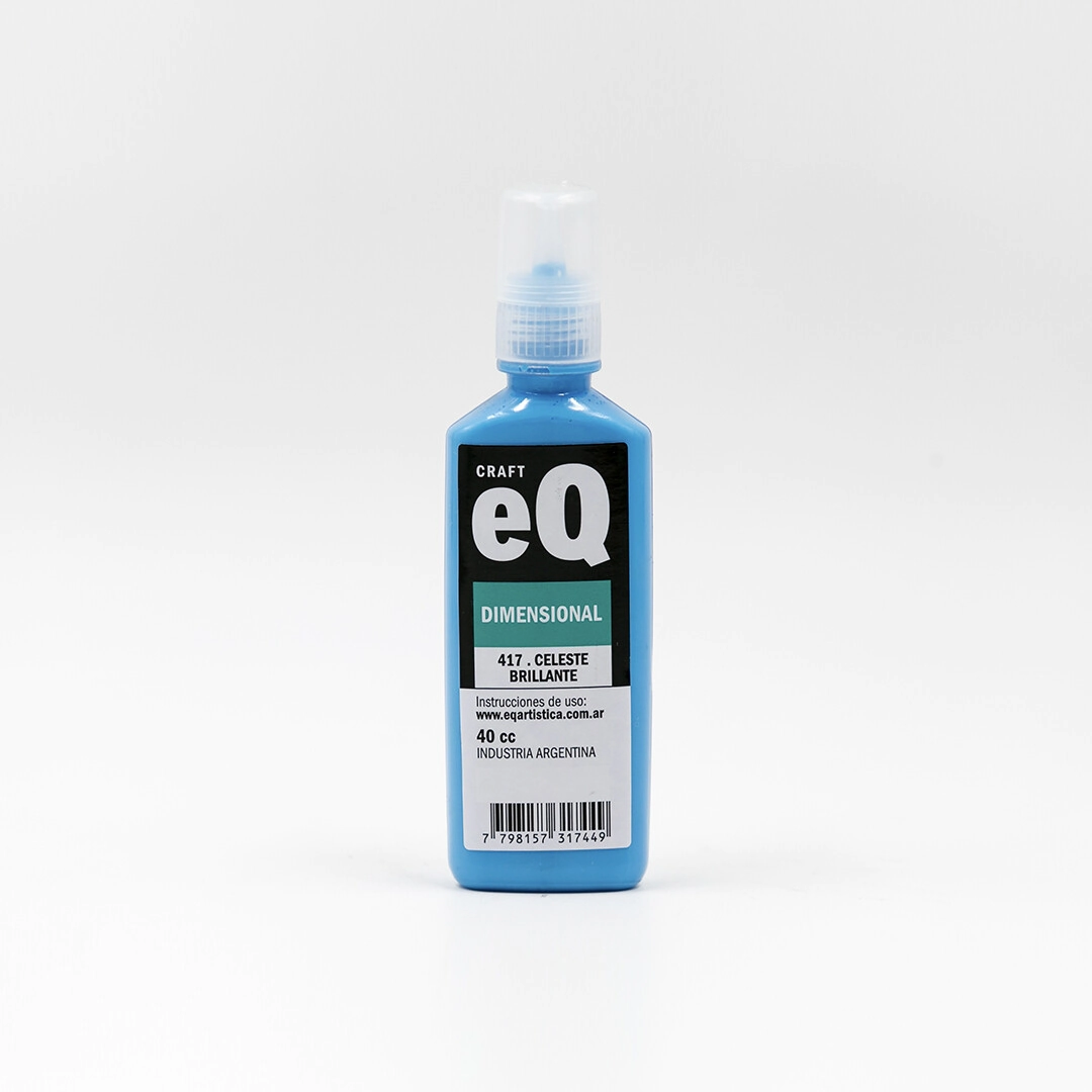 PINTURA DIMENSIONAL 3D BRILLANTE CELESTE