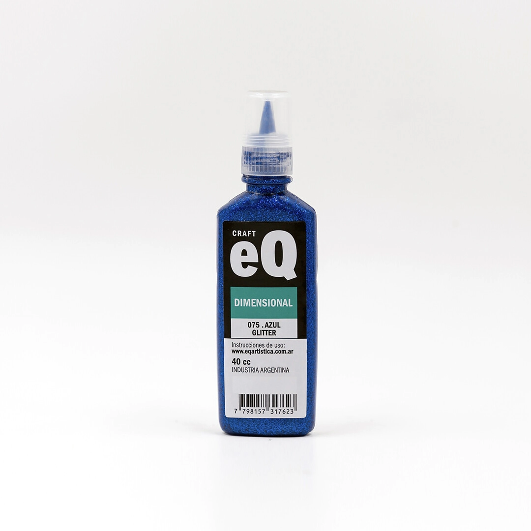 PINTURA DIMENSIONAL 3D GLITTER AZUL