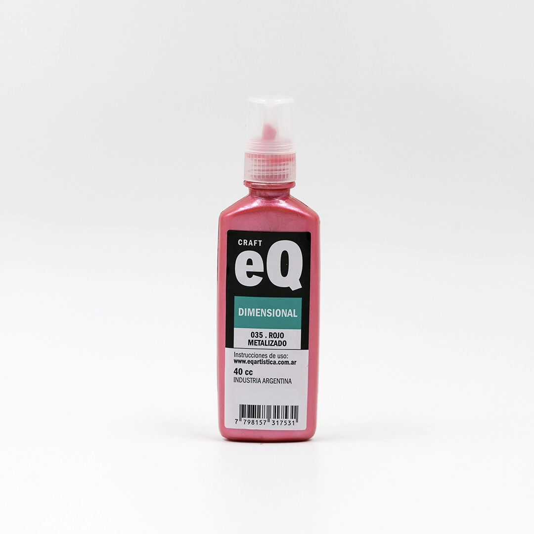 PINTURA DIMENSIONAL 3D METALIZADO ROJO