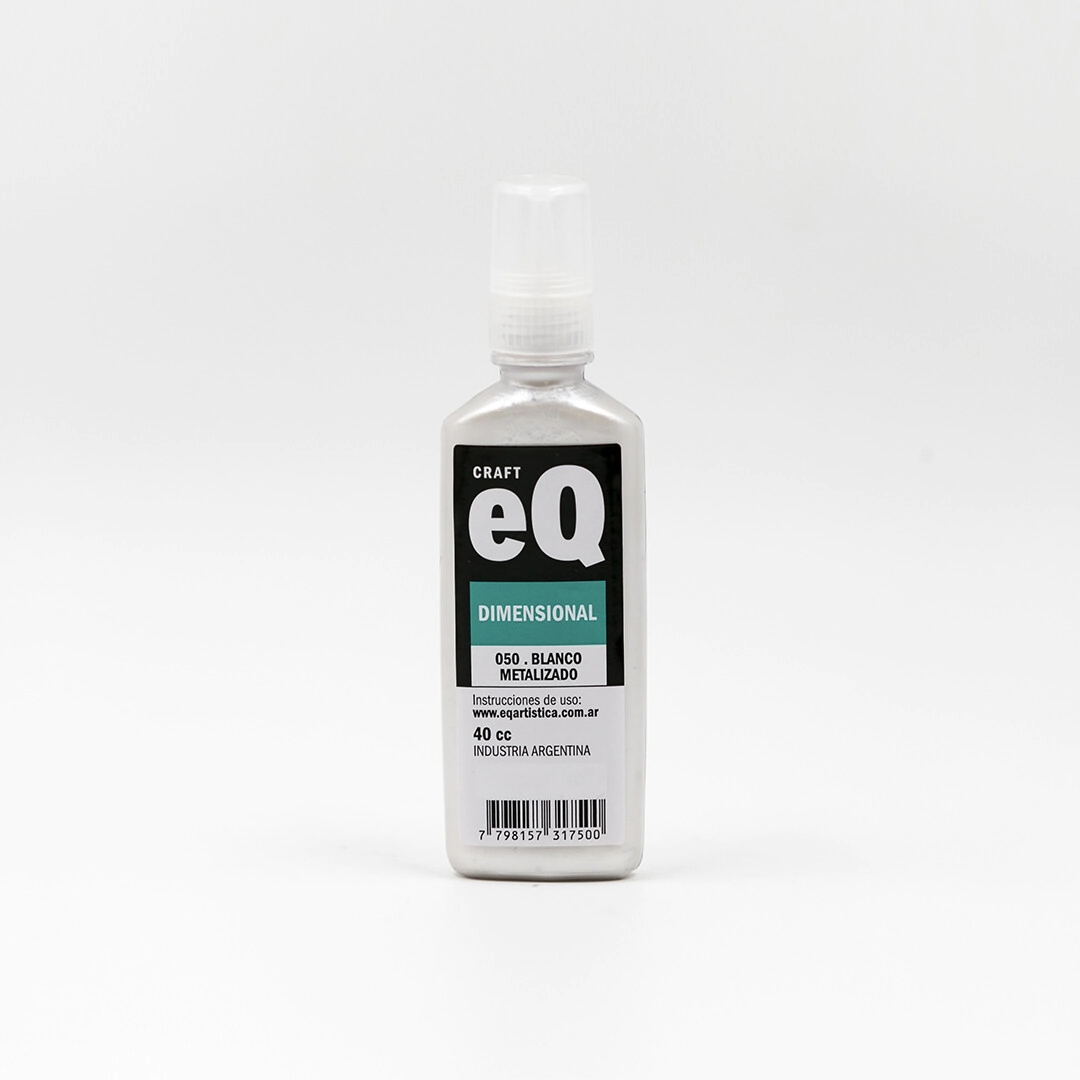 PINTURA DIMENSIONAL 3D METALIZADO BLANCO 