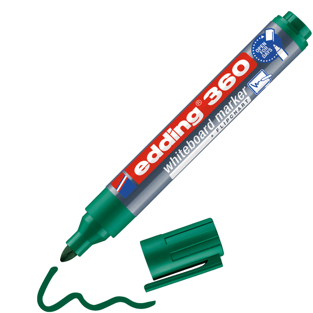 MARCADOR EDDING 360 PARA PIZARRA BLANCA RECARGABLE VERDE