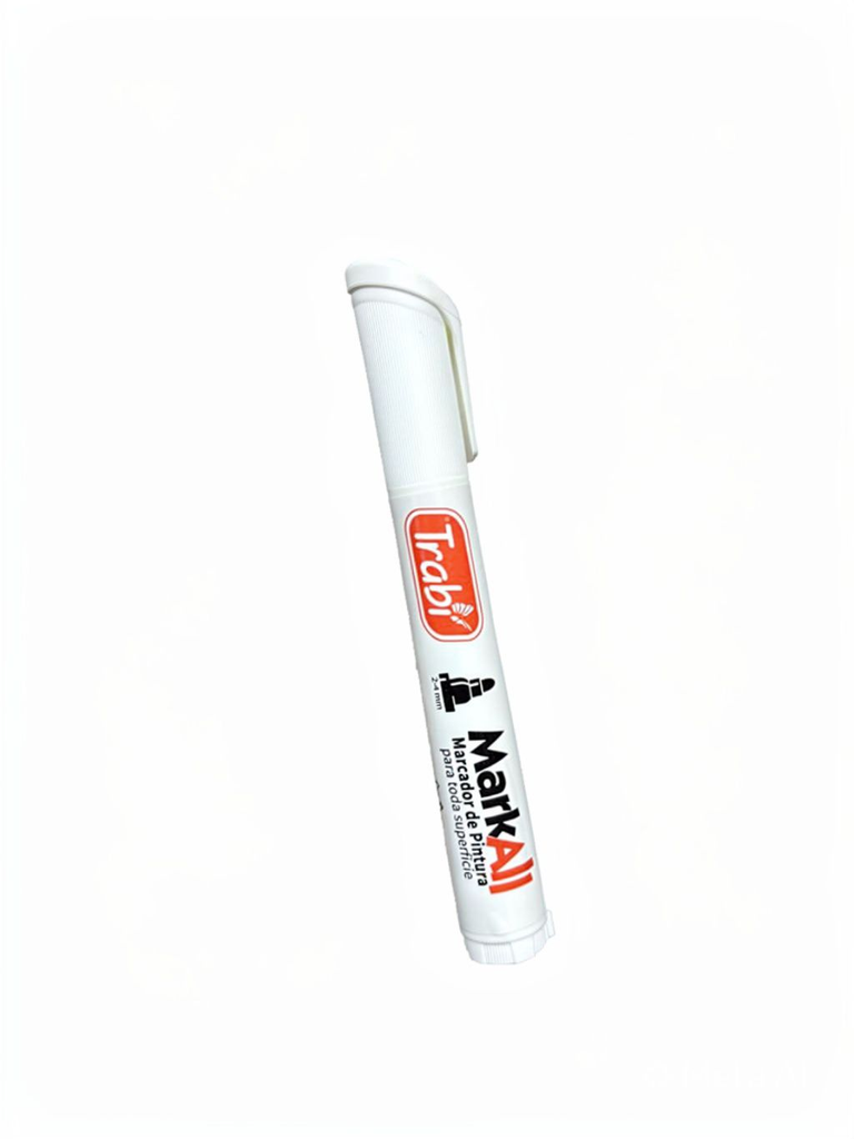 MARCADOR MARK ALL TRABI Blanco