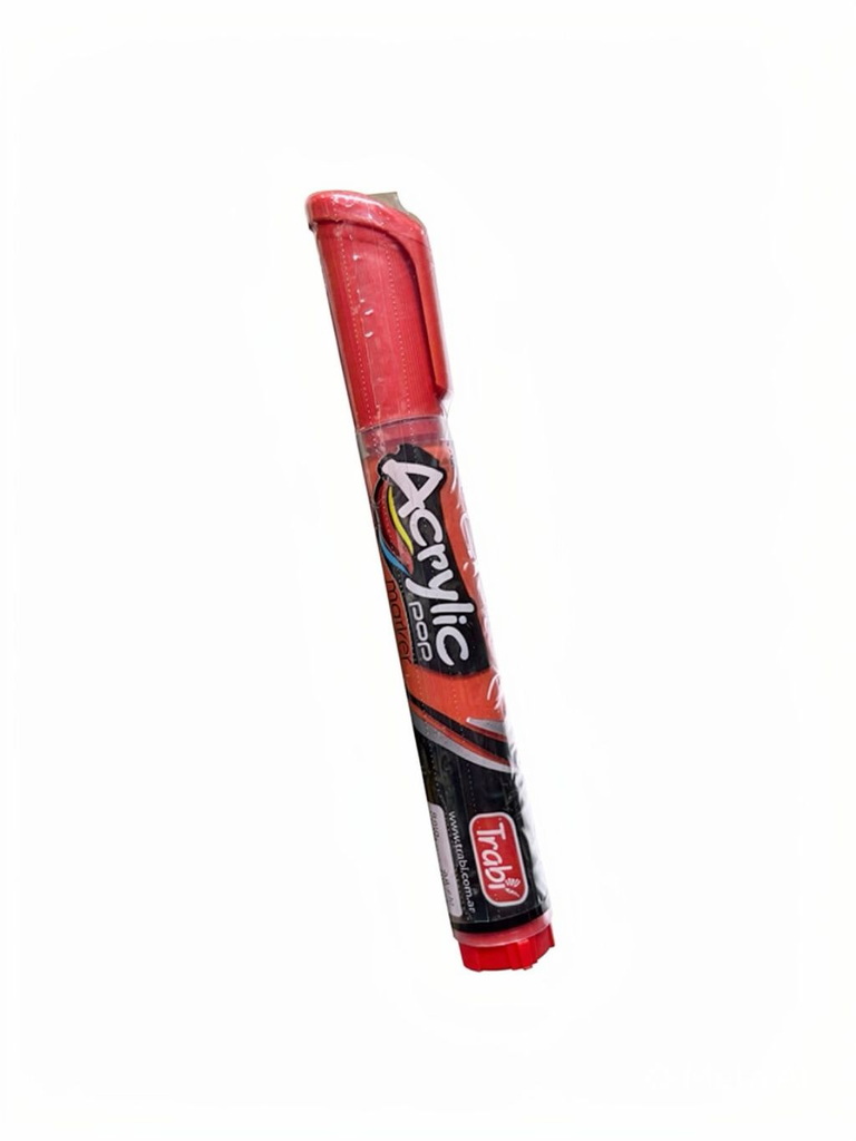 MARCADOR ACRYLIC POP A VALVULA 2-4 MM X 1 BL ROJO