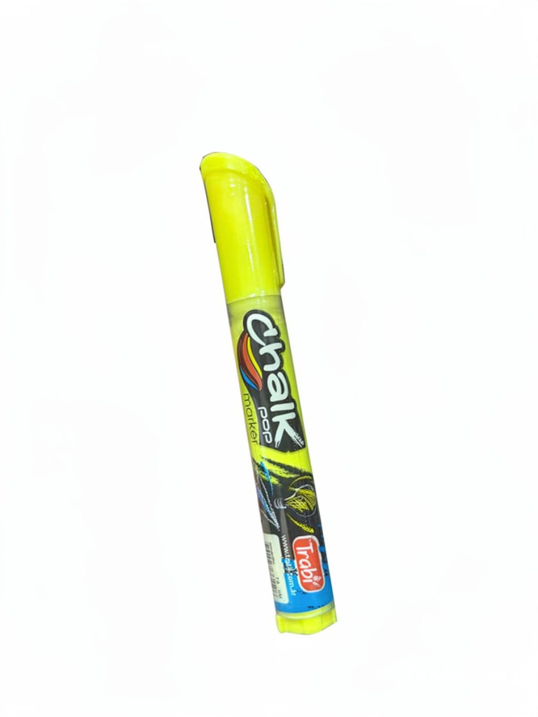 MARCADOR CHALK GLASS POP A VALVULA 4 - 6 MM X 1 BL AMARILLO FLUO