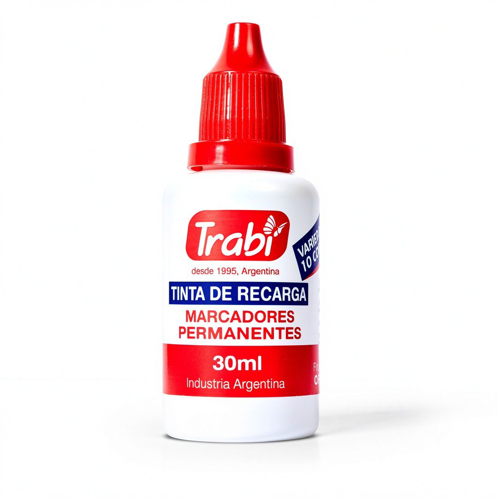 TINTA MARCADOR PERMANENTE TRABI 30 CM5 Rojo