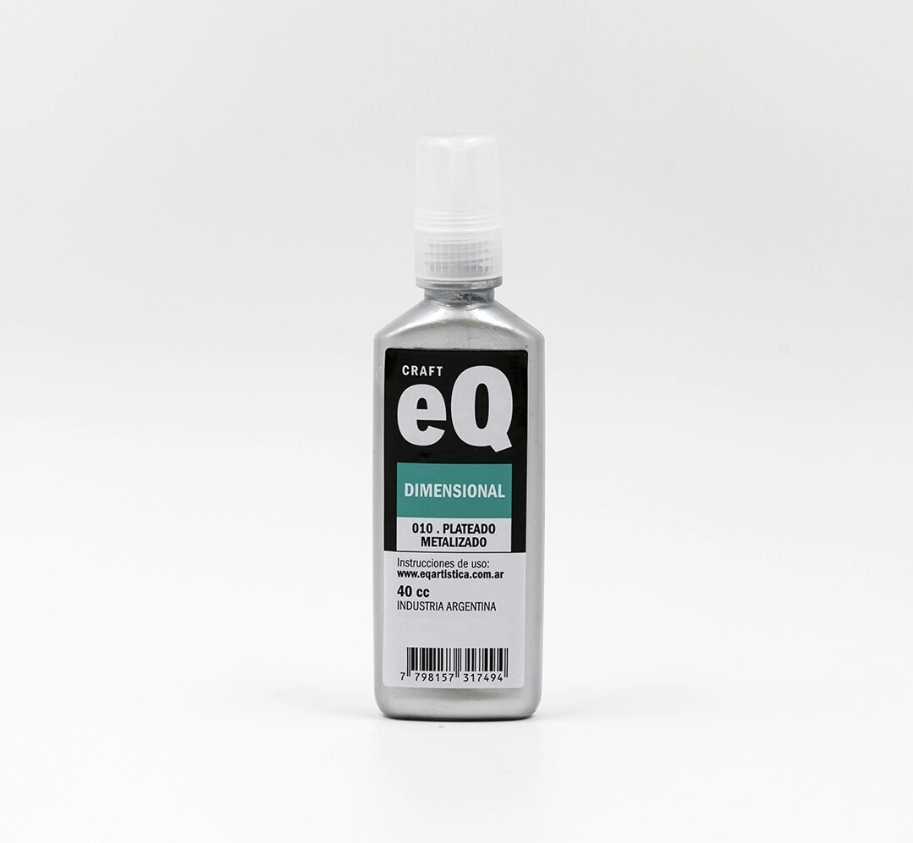 PINTURA DIMENSIONAL 3D METALIZADO PLATEADO