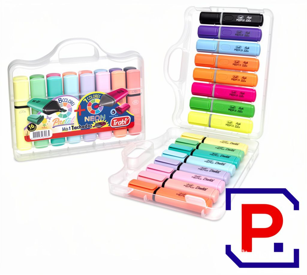 VALIJA RESALTADOR PASTEL + NOEN + TACHADOR TRABI 