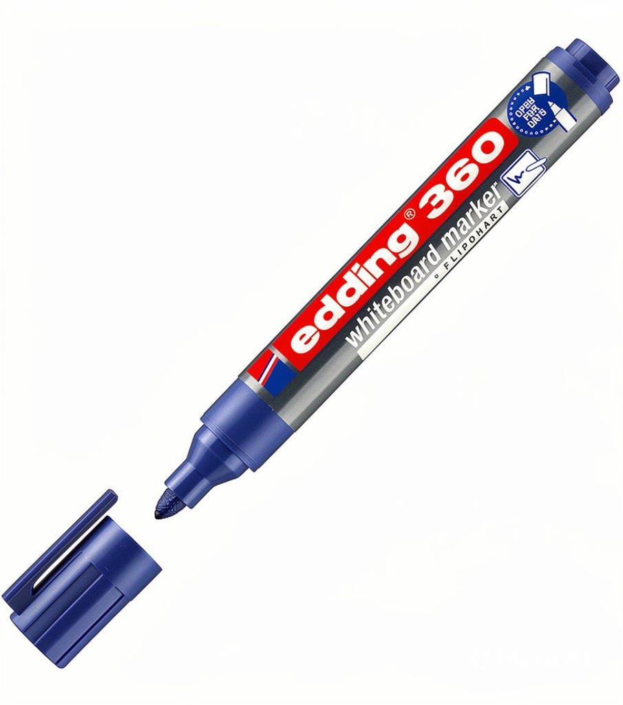 MARCADOR EDDING 360 PARA PIZARRA BLANCA RECARGABLE AZUL