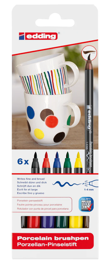 MARCADORES EDDING 4200 PORCELANA X 6 COL. BASICO 000