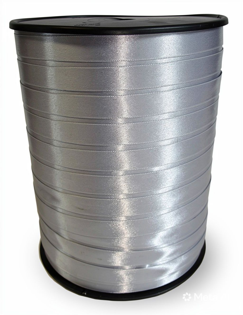 CINTA REGALO 10 X 500 MTS PLATA