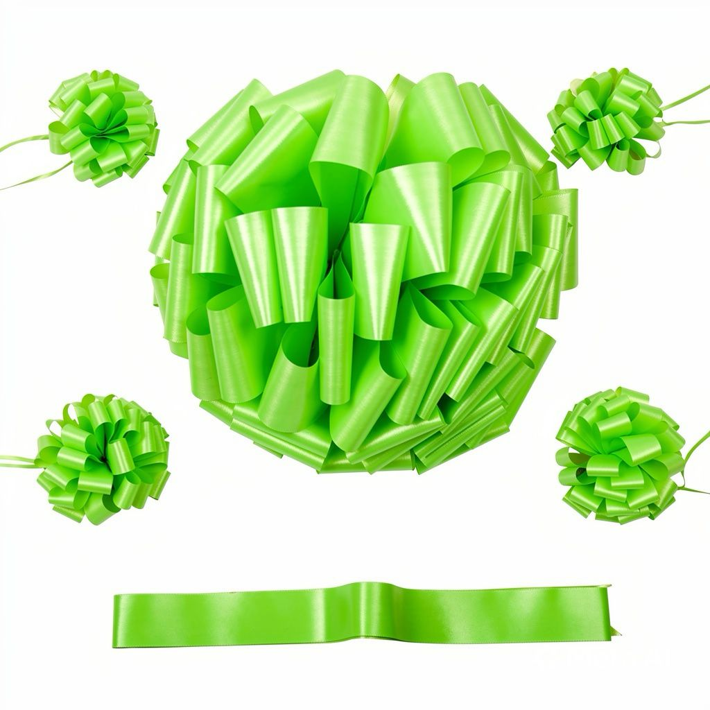 MOÑO DE AUTO NOVIA LISO VERDE MANZANA