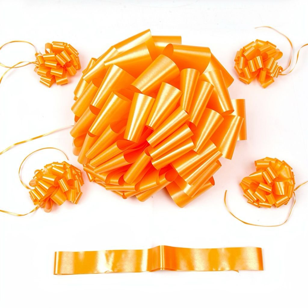 MOÑO DE AUTO NOVIA LISO NARANJA