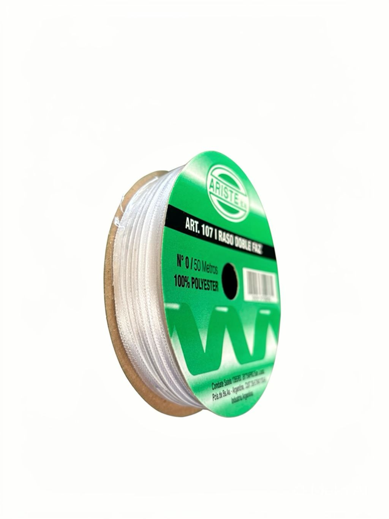 CINTA RASO DOBLE FAZ N0 BLANCO (3MM) X 50MTS