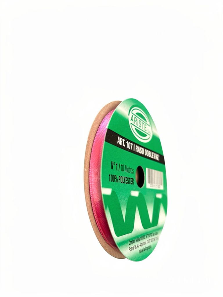 CINTA RASO DOBLE FAZ N1 FUCSIA (6MM) X 10MTS