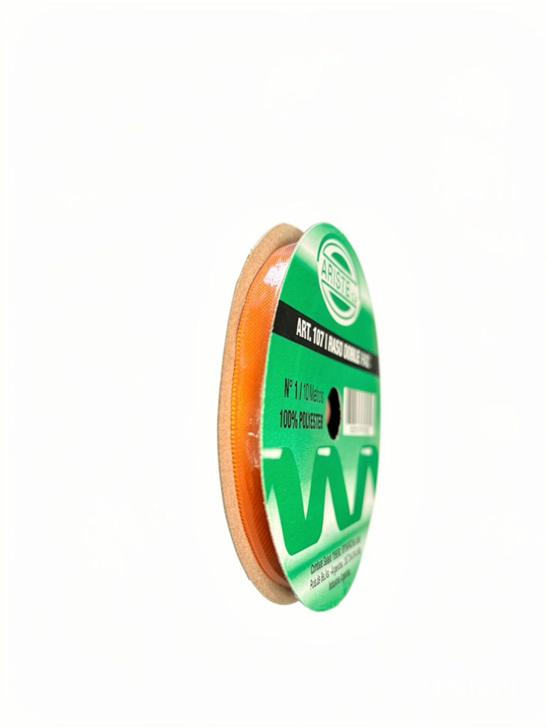 CINTA RASO DOBLE FAZ N1 NARANJA (6MM) X 10MTS