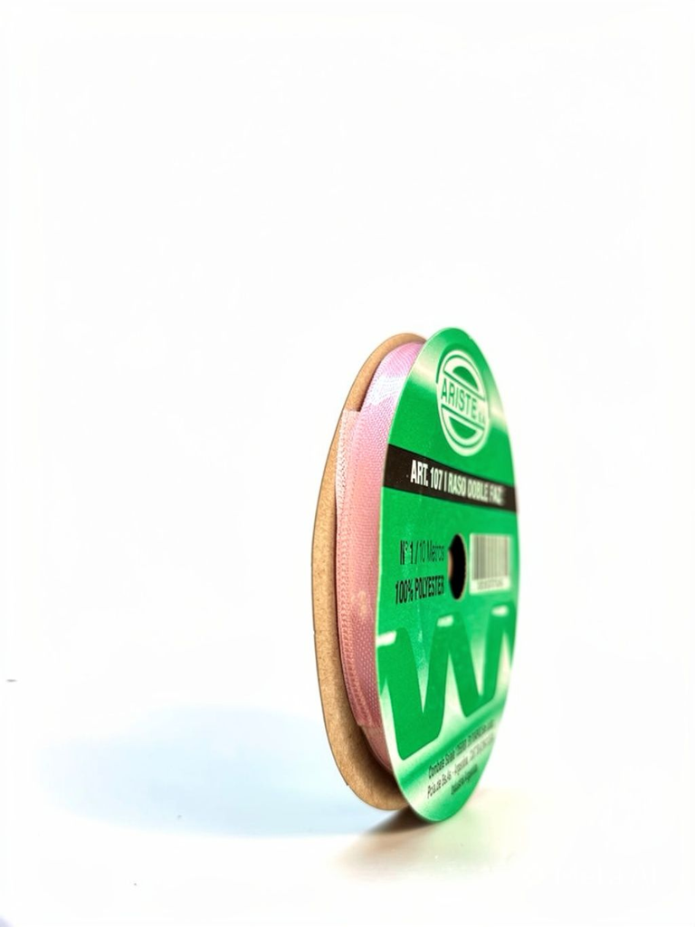 CINTA RASO DOBLE FAZ N1 ROSA (6MM) X 10MTS