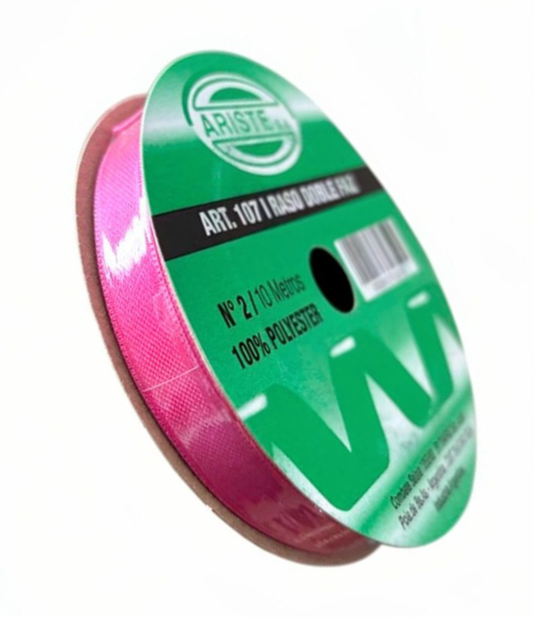 CINTA RASO DOBLE FAZ N2 FUCSIA (12MM) X 10MTS