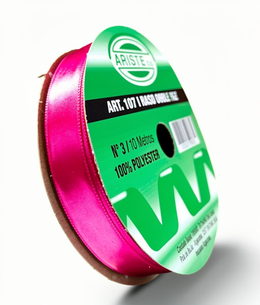 CINTA RASO DOBLE FAZ N3 FUCSIA (15MM) X 10MTS