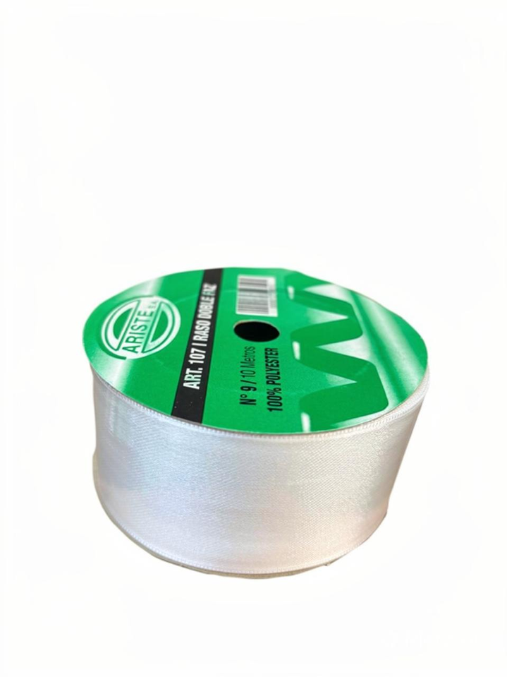 CINTA RASO DOBLE FAZ N9 BLANCO (40MM) X 10MTS